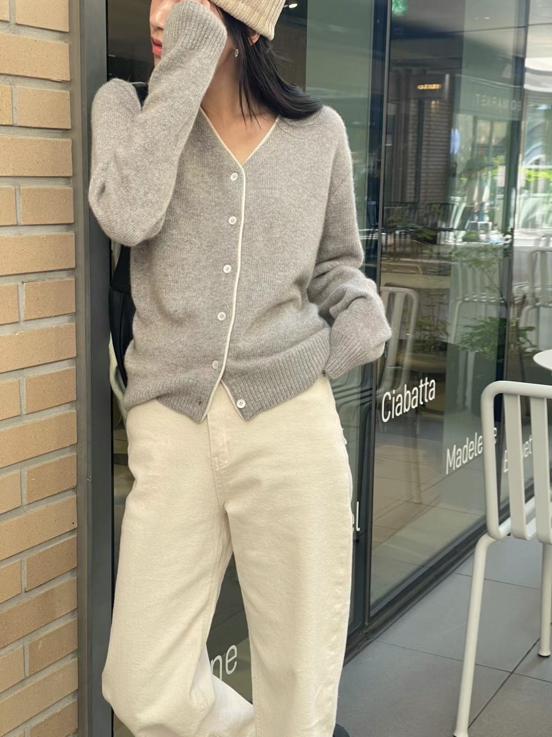 AMYGRACE直郵韓國代購女裝新款休閑24秋冬人氣真品針織衫AMYGRACE針織衫圖色2