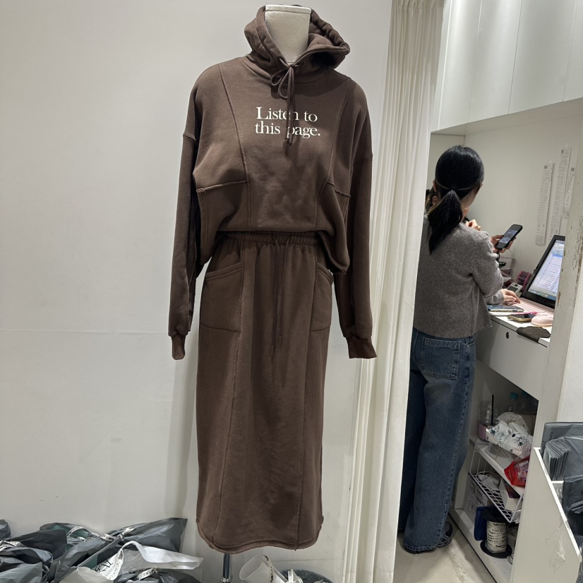 Remaking/URBANSTORY韓國代購女士新品24秋夏休閑衛衣加絨Remaking/URBANSTORY衛衣