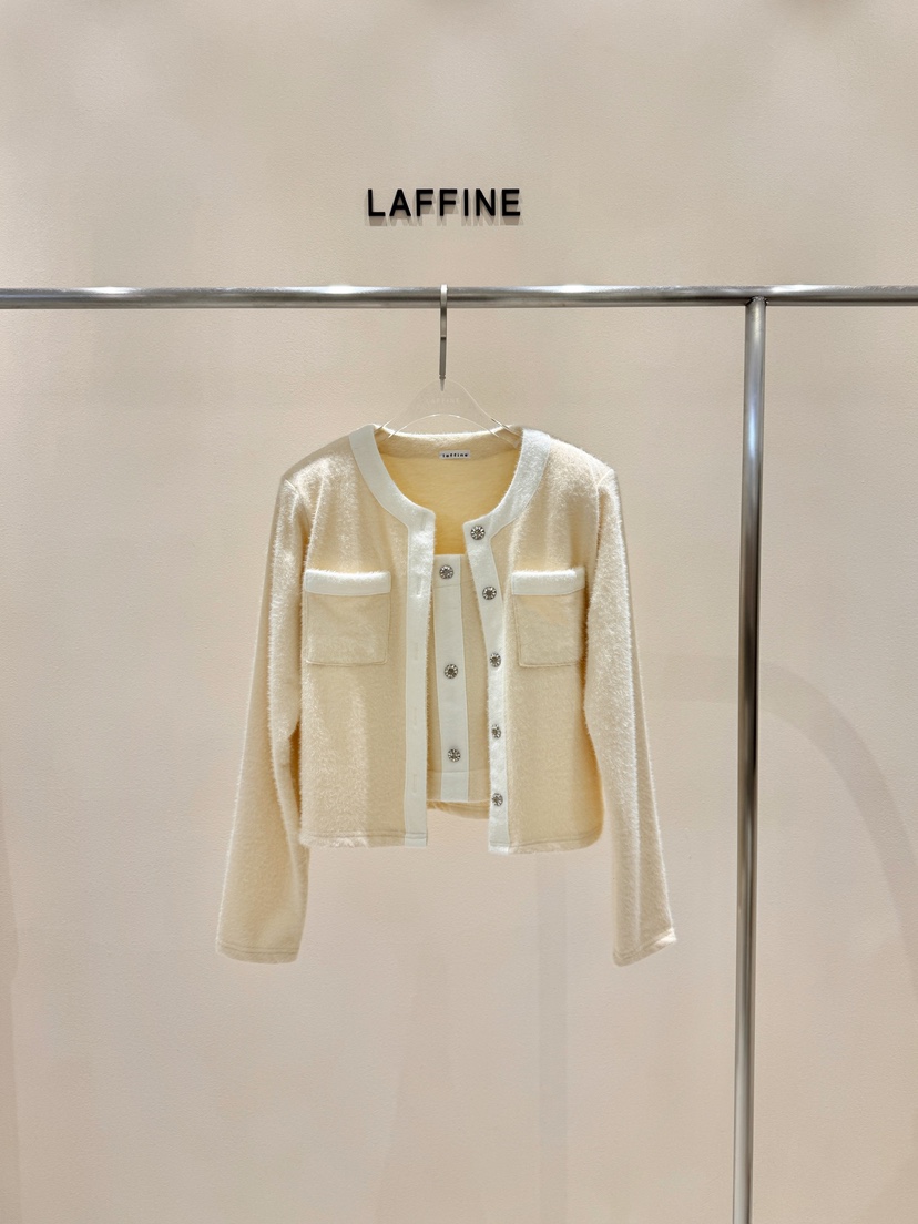 LAFFINE-P韓國直郵東大門實拍女裝新品推薦針織衫不含內搭開衫駝色LAFFINE-P針織衫圖色1