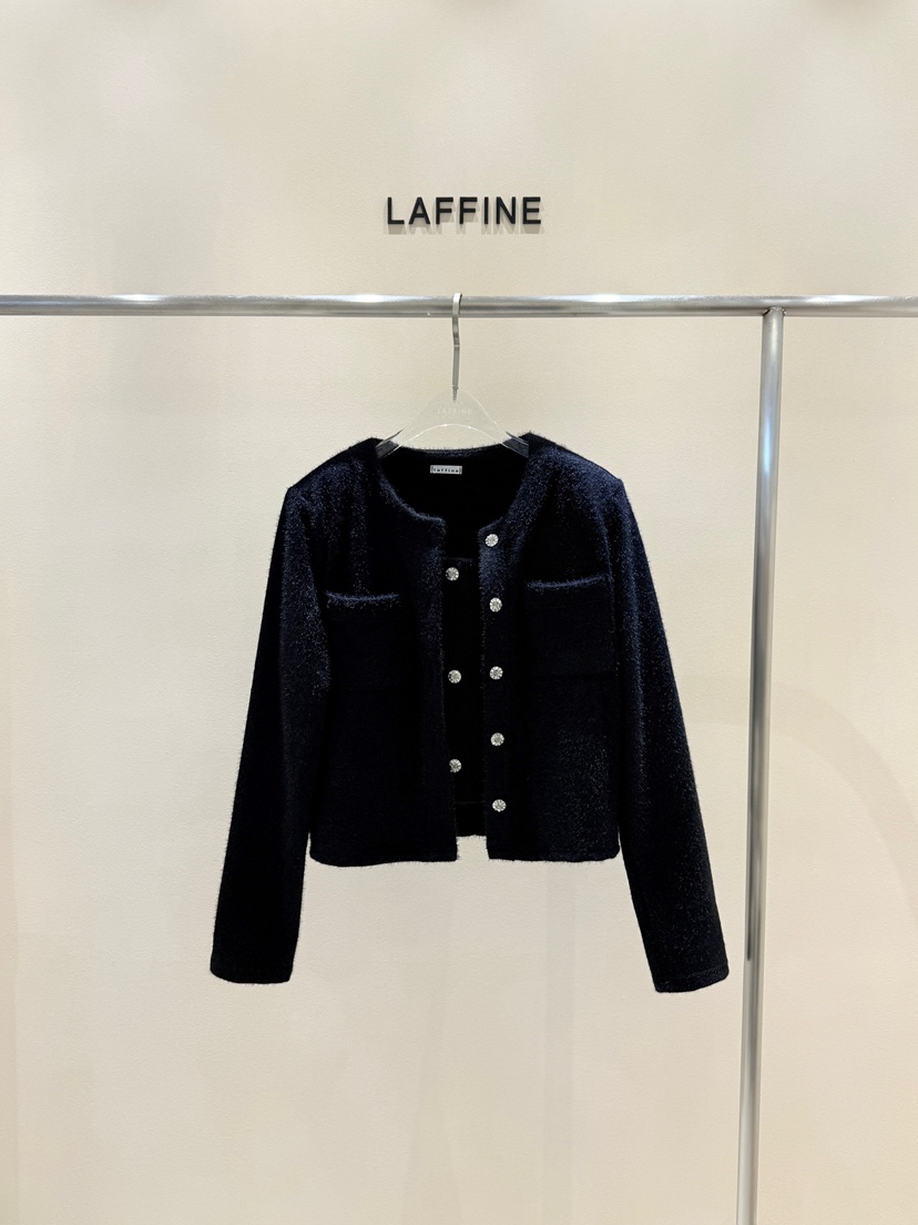 LAFFINE-P韓國直郵東大門實拍女裝新品推薦針織衫不含內搭開衫駝色LAFFINE-P針織衫圖色2