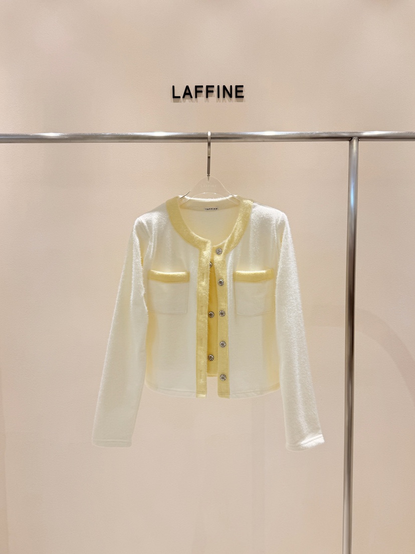 LAFFINE-P韓國直郵東大門實拍女裝新品推薦針織衫不含內搭開衫駝色LAFFINE-P針織衫圖色3