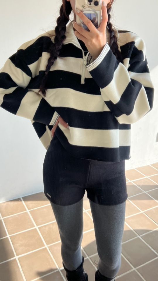 HEY/TO SEWING韓國直郵東大門實拍女裝新款推薦休閑衛衣拉鏈BY HEY/TO SEWING衛衣