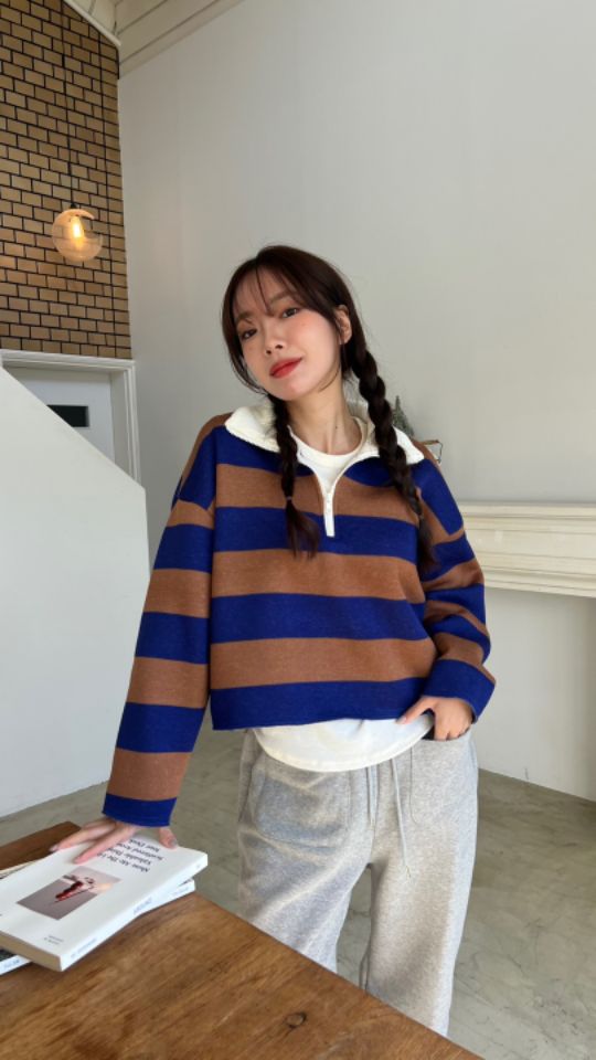HEY/TO SEWING韓國直郵東大門實拍女裝新款推薦休閑衛衣拉鏈BY HEY/TO SEWING衛衣