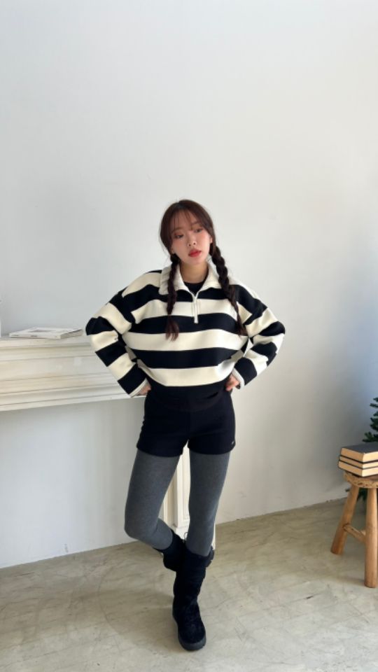 HEY/TO SEWING韓國直郵東大門實拍女裝新款推薦休閑衛衣拉鏈BY HEY/TO SEWING衛衣