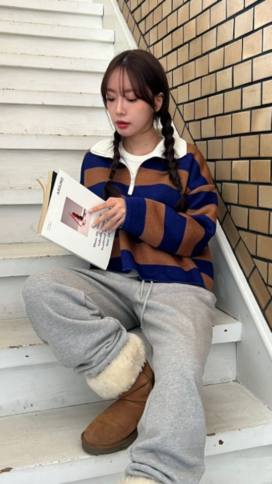 HEY/TO SEWING韓國直郵東大門實拍女裝新款推薦休閑衛衣拉鏈BY HEY/TO SEWING衛衣