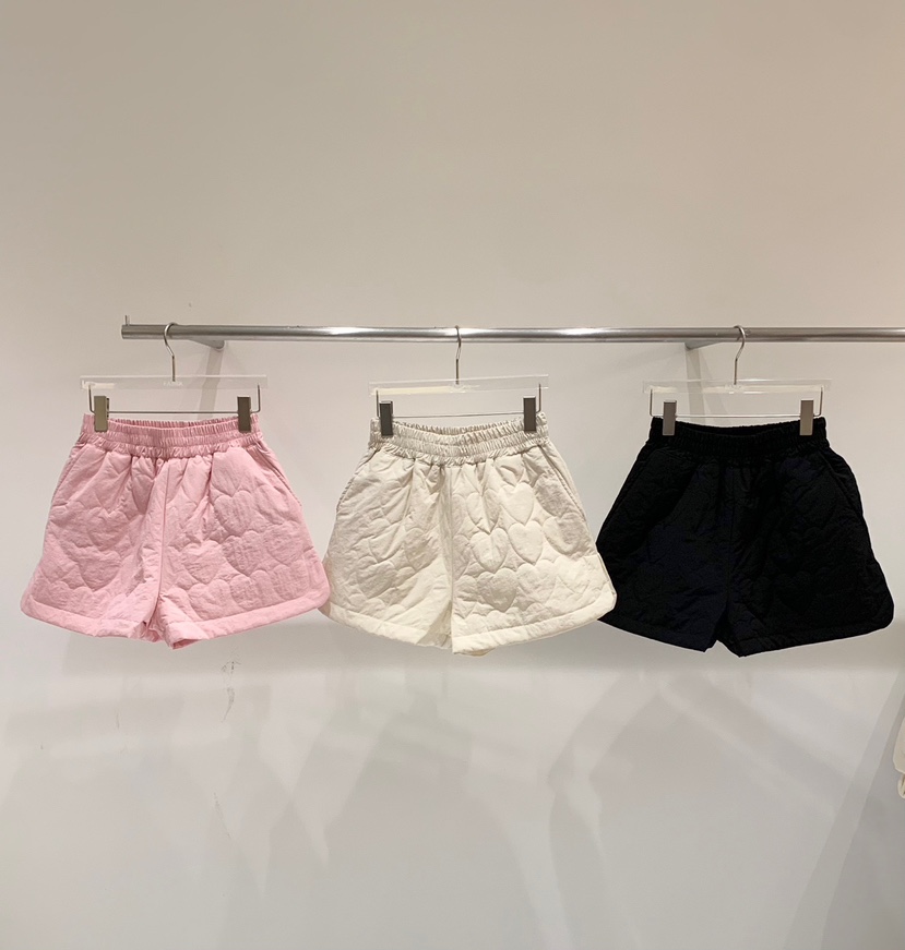 FABRIC直郵韓國代購女裝新款推薦人氣熱賣休閑短褲心形絎縫FABRIC短褲