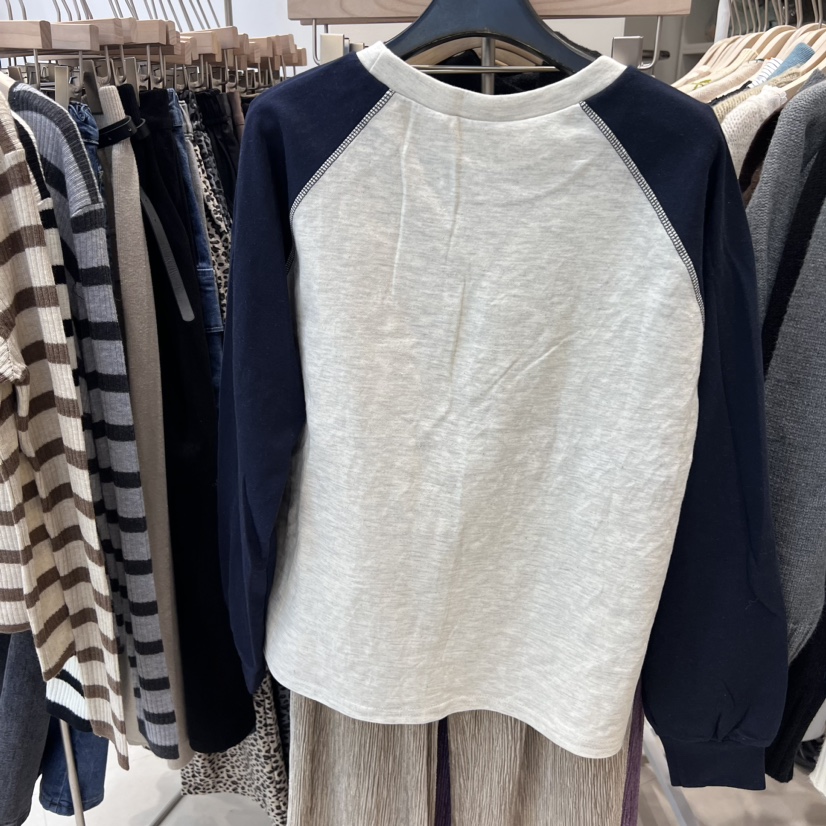 UTH___韓國直郵東大門實拍女裝新品24秋冬職業熱賣長袖T恤J&C/J.BLANC長袖T恤