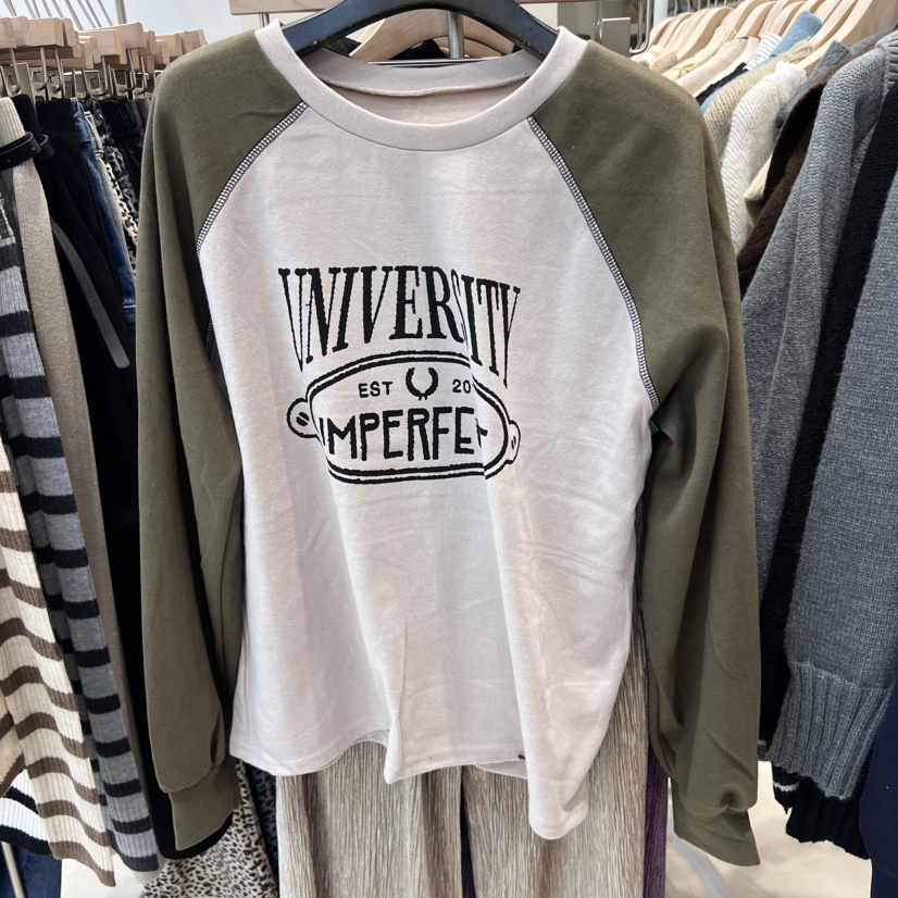 UTH___韓國直郵東大門實拍女裝新品24秋冬職業熱賣長袖T恤J&C/J.BLANC長袖T恤圖色2