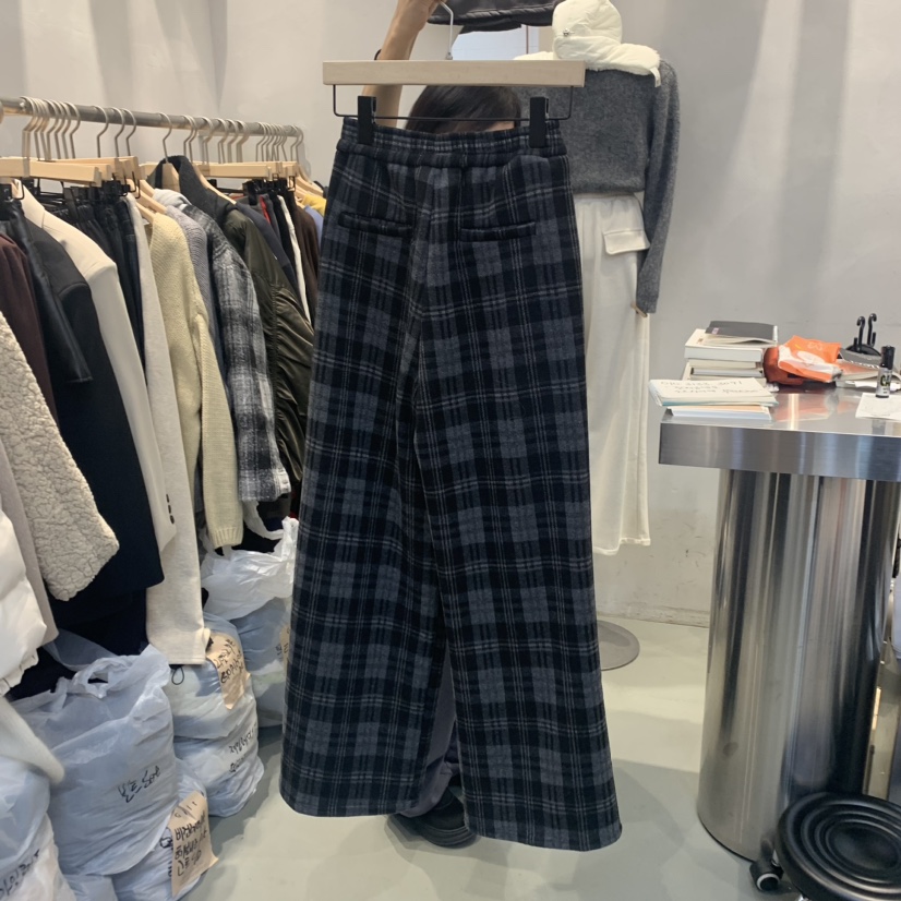GILT/ULTRAORANGE韓國直郵女裝新品推薦休閑褲皮褲格紋貂皮GILT/ULTRAORANGE休閑褲
