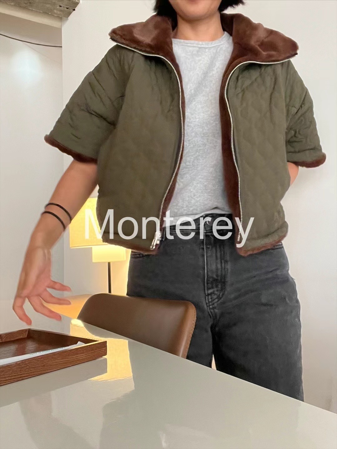 MONTEREY韓國直郵東大門實拍女裝新品推薦休閑時尚真品馬甲MONTEREY馬甲圖色1