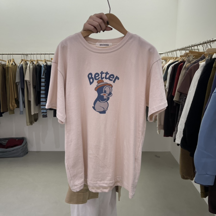 BROWNS-P韓國直郵東大門實拍女裝新品職業熱賣推薦人氣T恤鵝BROWNS-PT恤圖色2