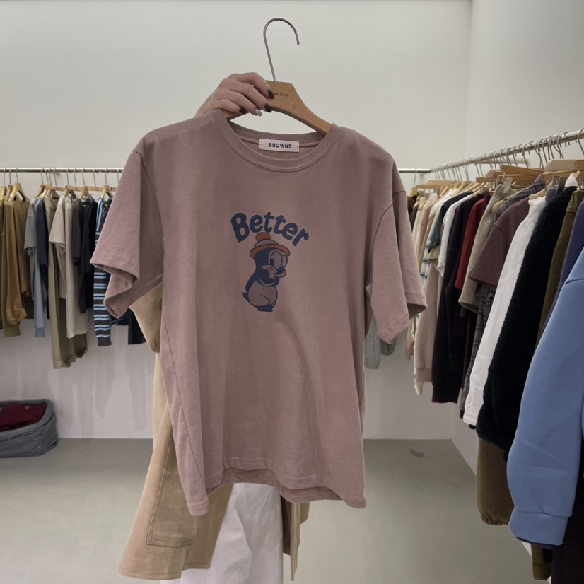 BROWNS-P韓國直郵東大門實拍女裝新品職業熱賣推薦人氣T恤鵝BROWNS-PT恤圖色3