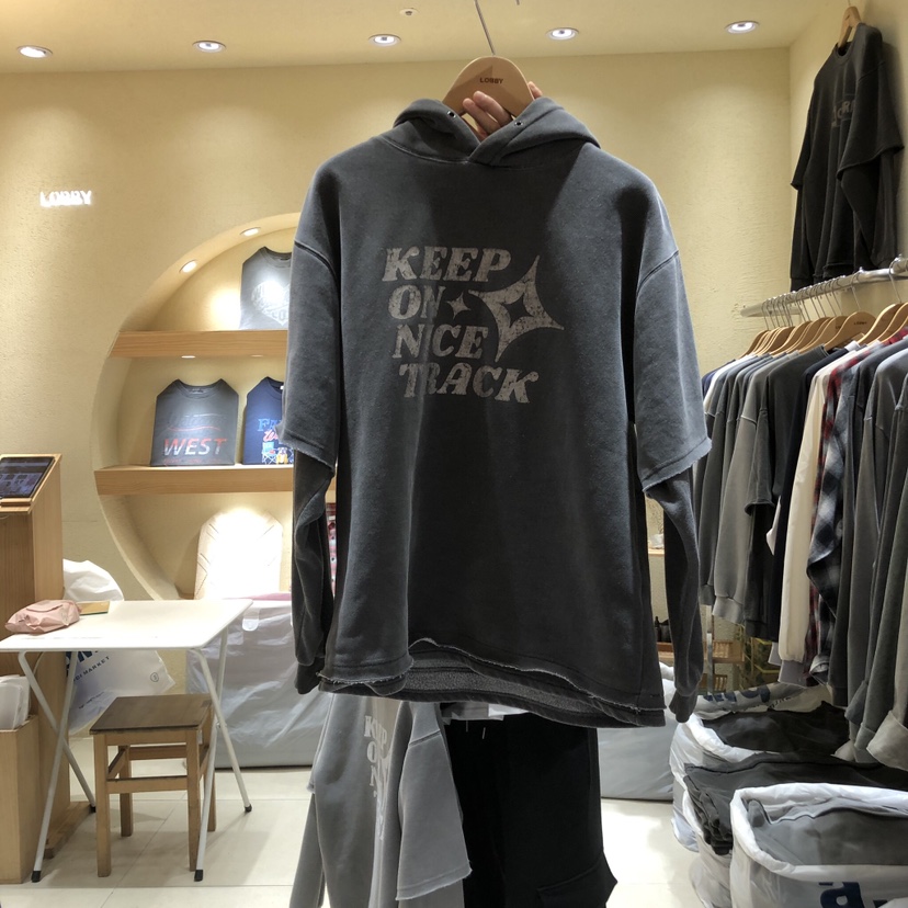LOBBY-男裝韓國直郵東大門實拍女裝新品24秋冬休閑衛衣加絨LOBBY-男裝衛衣圖色2
