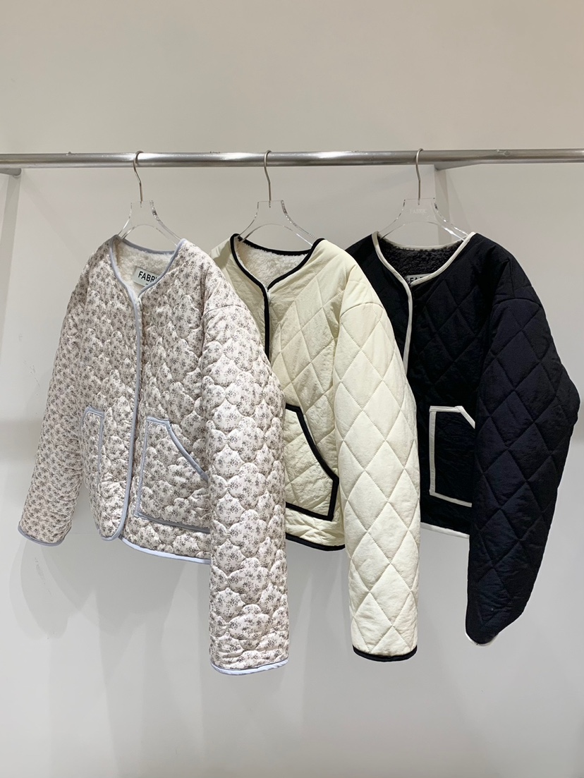 FABRIC韓國直郵東大門實拍女裝新款休閑真品24秋冬短款大衣FABRIC短款大衣