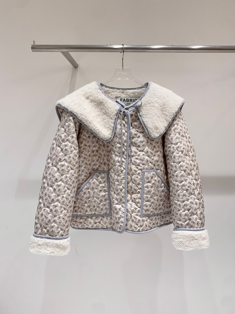 FABRIC韓國直郵東大門實拍女裝新款休閑真品24秋冬短款大衣FABRIC短款大衣圖色1