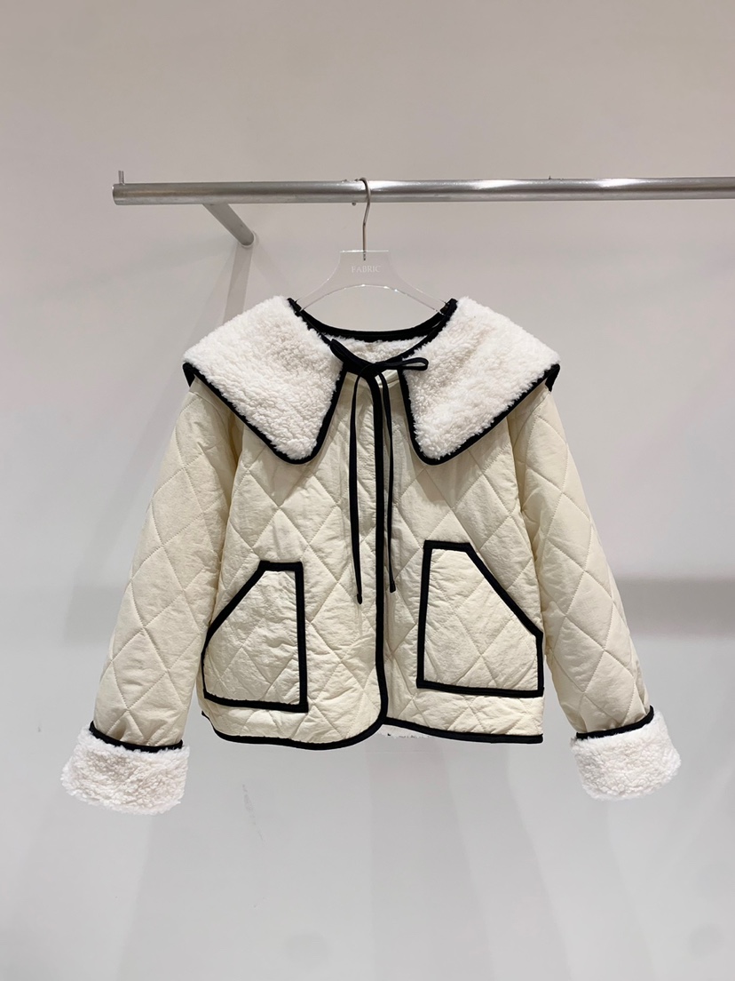 FABRIC韓國直郵東大門實拍女裝新款休閑真品24秋冬短款大衣FABRIC短款大衣圖色2