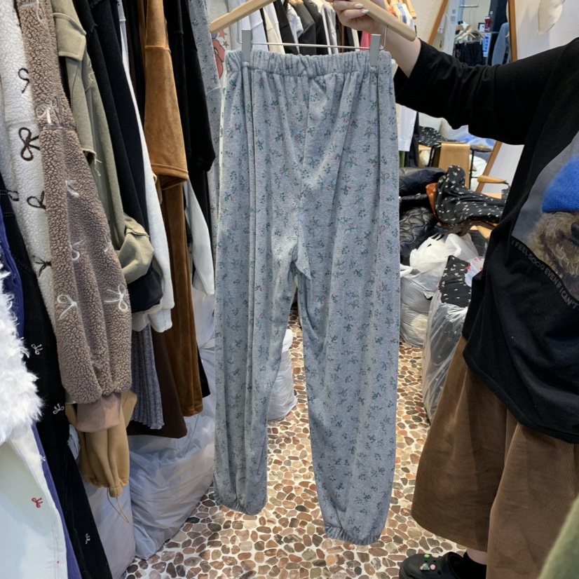 THE LINE-暫停韓國直郵東大門實拍女裝新款推薦休閑褲毛圈布THE LINE-q休閑褲圖色2