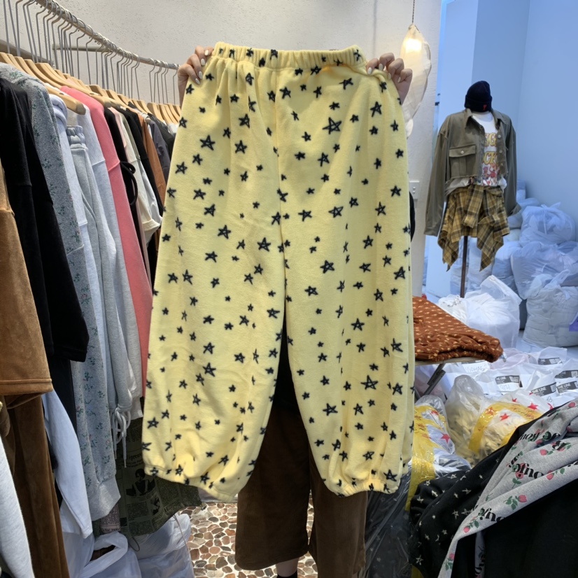 THE LINE-暫停韓國直郵東大門實拍女裝新品熱賣休閑褲搖粒絨THE LINE-q休閑褲