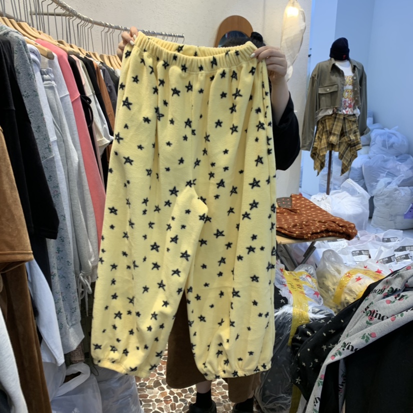 THE LINE-暫停韓國直郵東大門實拍女裝新品熱賣休閑褲搖粒絨THE LINE-q休閑褲圖色2
