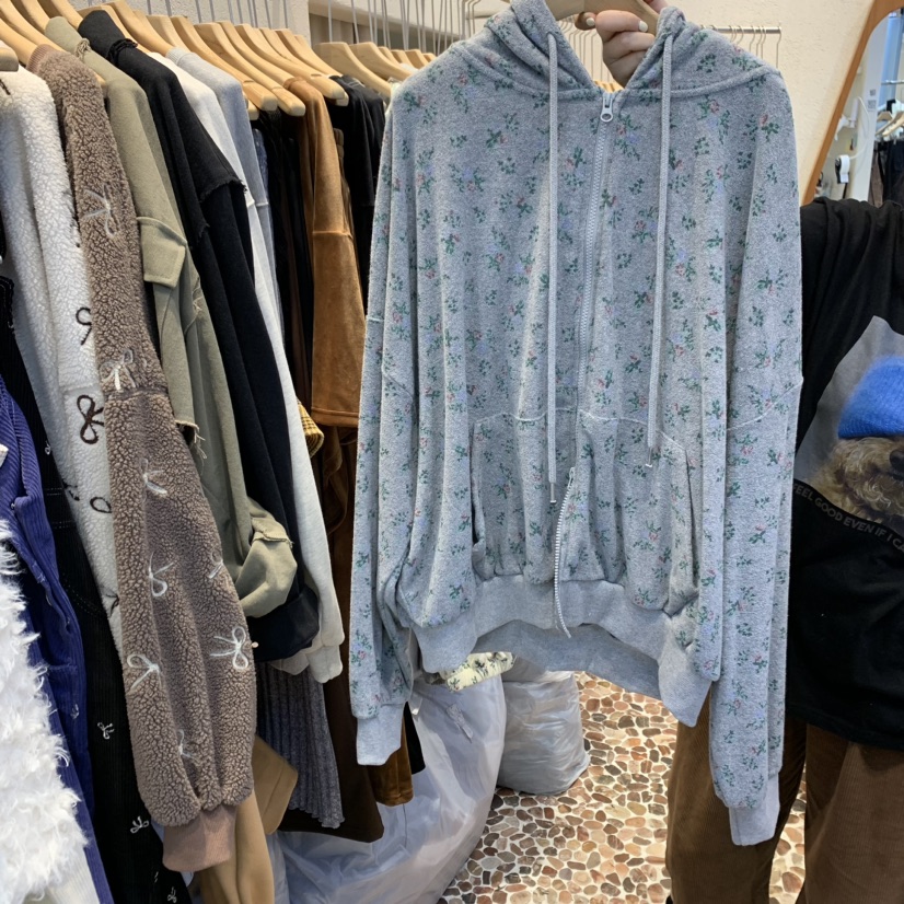 THE LINE-暫停直郵韓國代購女裝新品24秋冬休閑衛衣拉鏈THE LINE-q衛衣圖色2