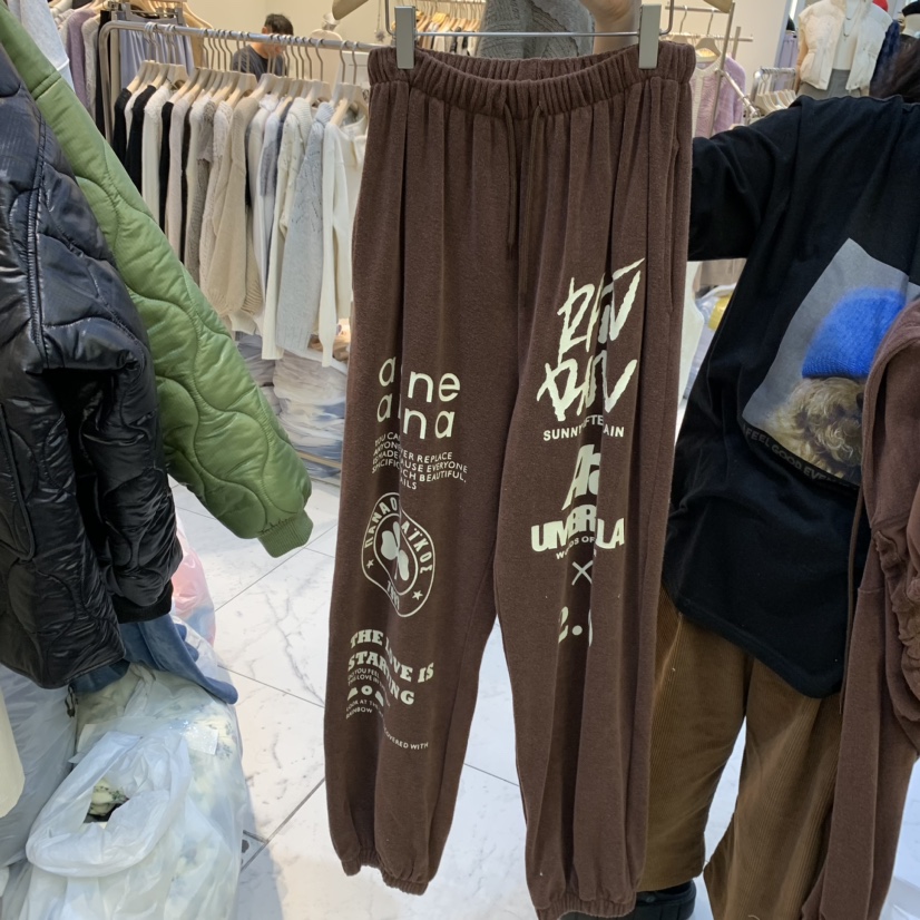 THE LINE-暫停韓國直郵東大門實拍女裝新品真品休閑褲毛圈布THE LINE-q休閑褲圖色2