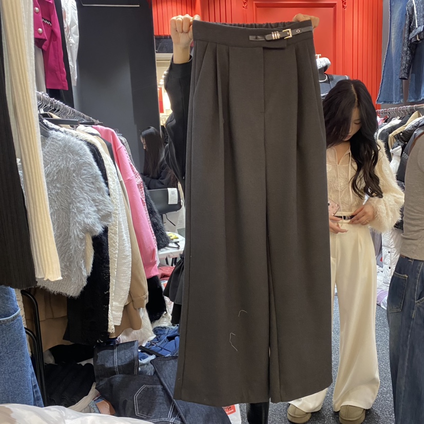 Rare Closet直郵韓國代購女裝新品時尚休閑24秋冬休閑褲羊毛Rare Closet休閑褲圖色2