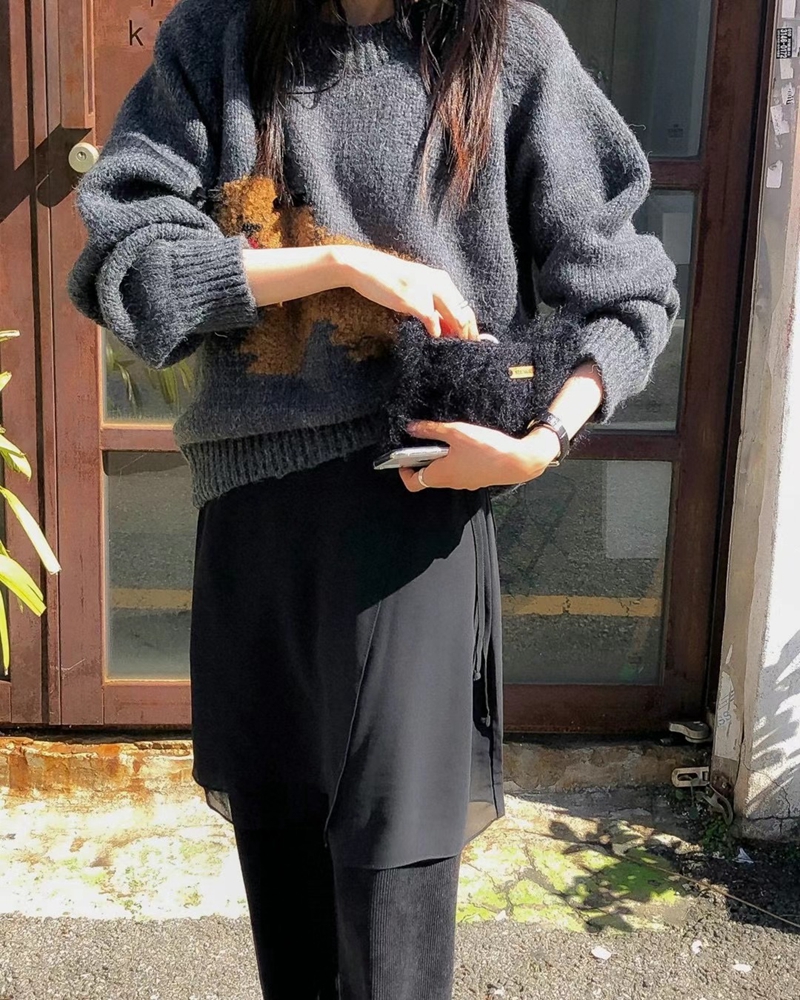 NEED MORE韓國直郵東大門代購女裝新品24秋冬人氣針織衫NEED MORE針織衫