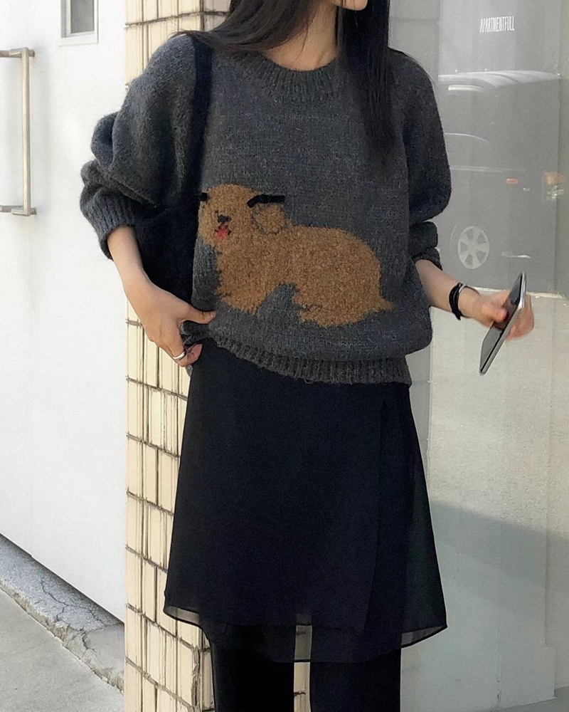 NEED MORE韓國直郵東大門代購女裝新品24秋冬人氣針織衫NEED MORE針織衫圖色2