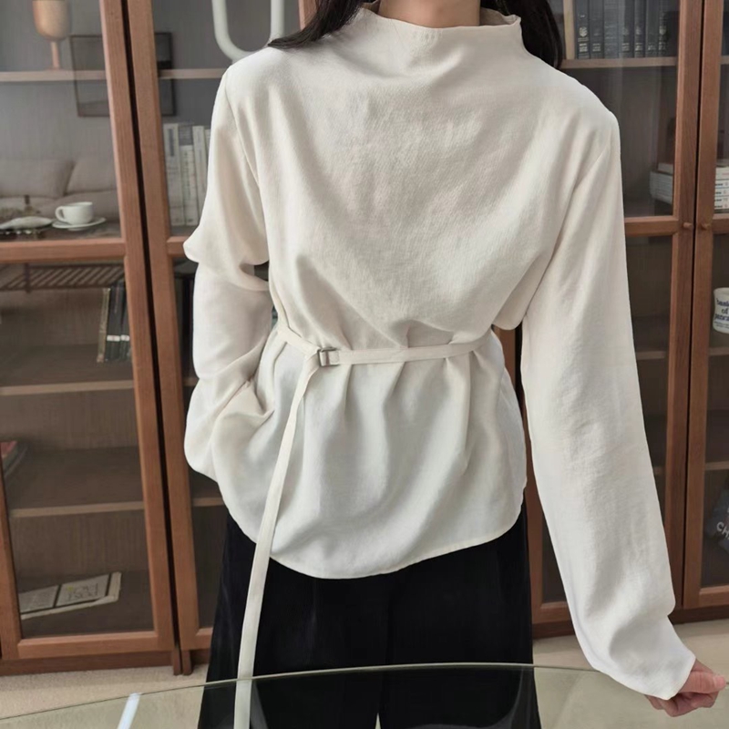 GOBSLMURI韓國直郵東大門實拍女裝新款人氣襯衫蕾絲衫含腰繩GOBSLMURI-2件起襯衫/蕾絲衫