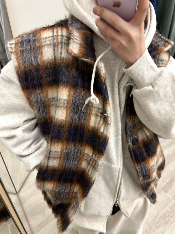 HESTORY韓國直郵東大門實拍女裝新品熱賣馬甲男女同款羊毛寬松HESTORY馬甲