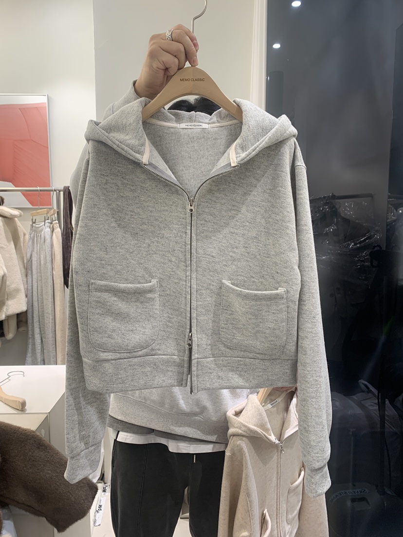 MEMO CLASSIC直郵韓國代購女裝新品時尚真品人氣衛衣拉鏈連帽MEMO CLASSIC衛衣圖色2