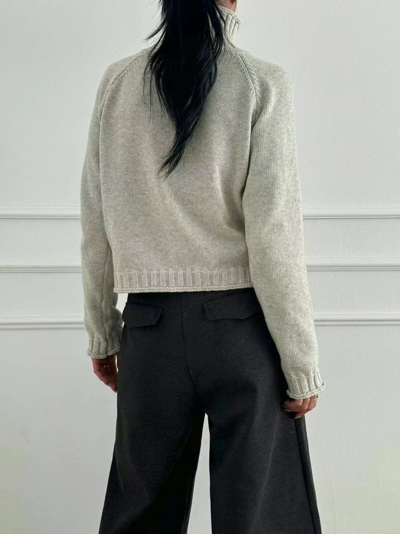 PRANA/CLOTHINK韓國直郵東大門實拍女裝新品職業針織衫拉鏈PRANA/CLOTHINK針織衫