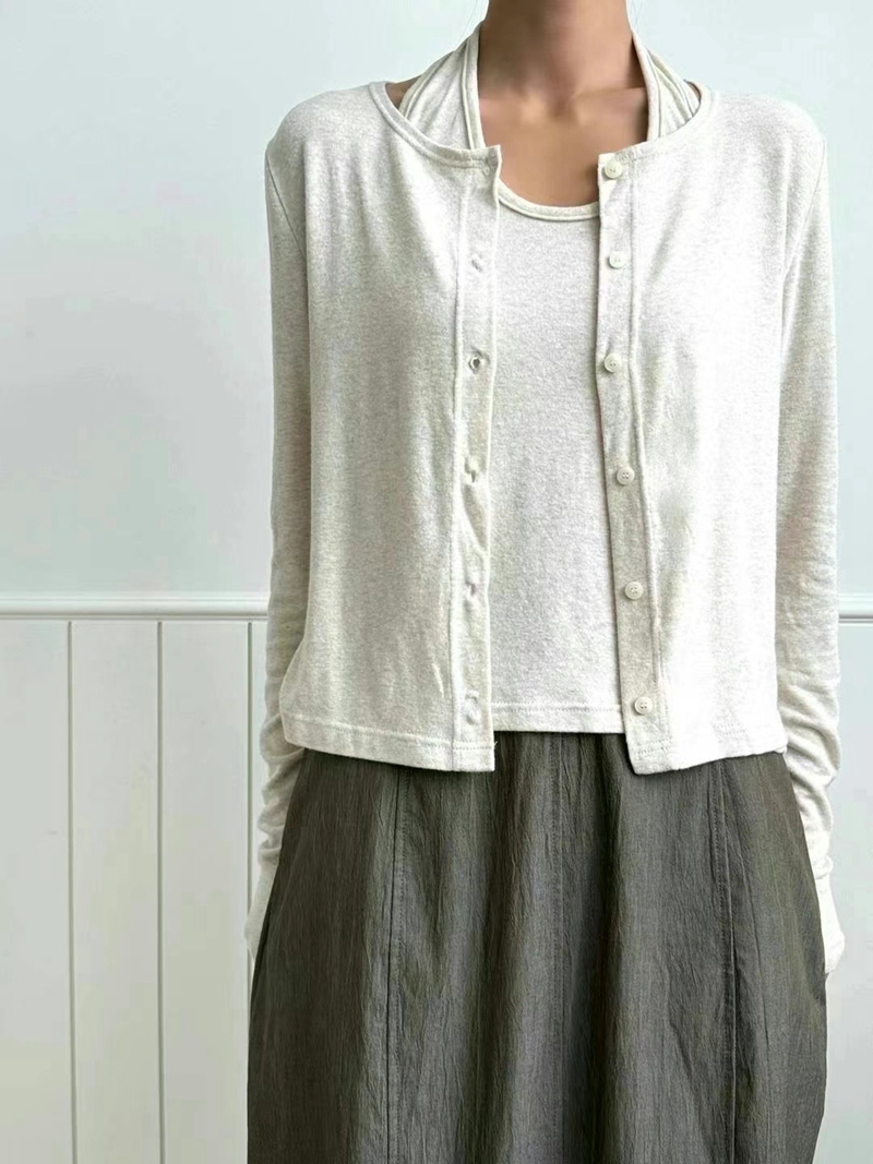 PRANA/CLOTHINK韓國直郵女裝新品24秋冬時尚人氣套裝開衫PRANA/CLOTHINK套裝圖色2