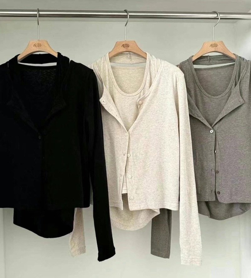 PRANA/CLOTHINK韓國直郵女裝新品24秋冬時尚人氣套裝開衫PRANA/CLOTHINK套裝圖色3左三色