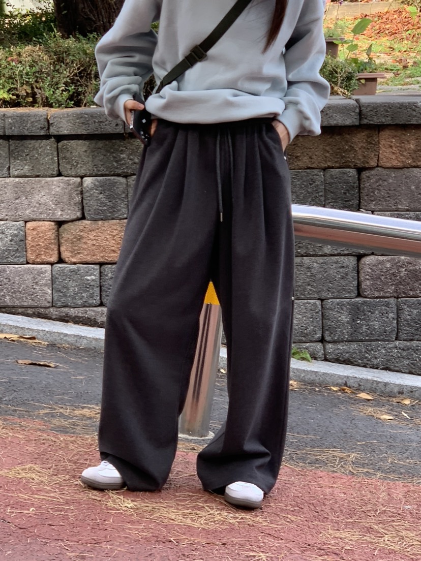 HOME GROUND直郵韓國代購女裝新款真品時尚休閑褲羊毛綁帶HOME GROUND休閑褲