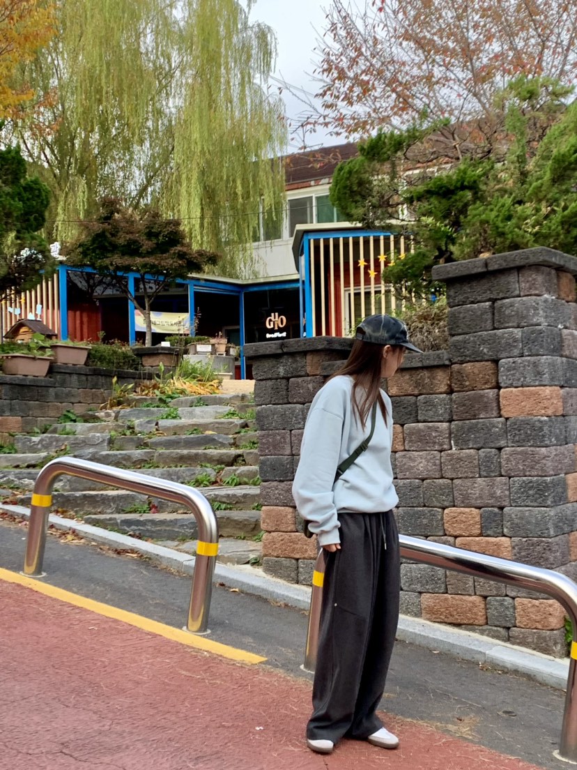 HOME GROUND直郵韓國代購女裝新款真品時尚休閑褲羊毛綁帶HOME GROUND休閑褲