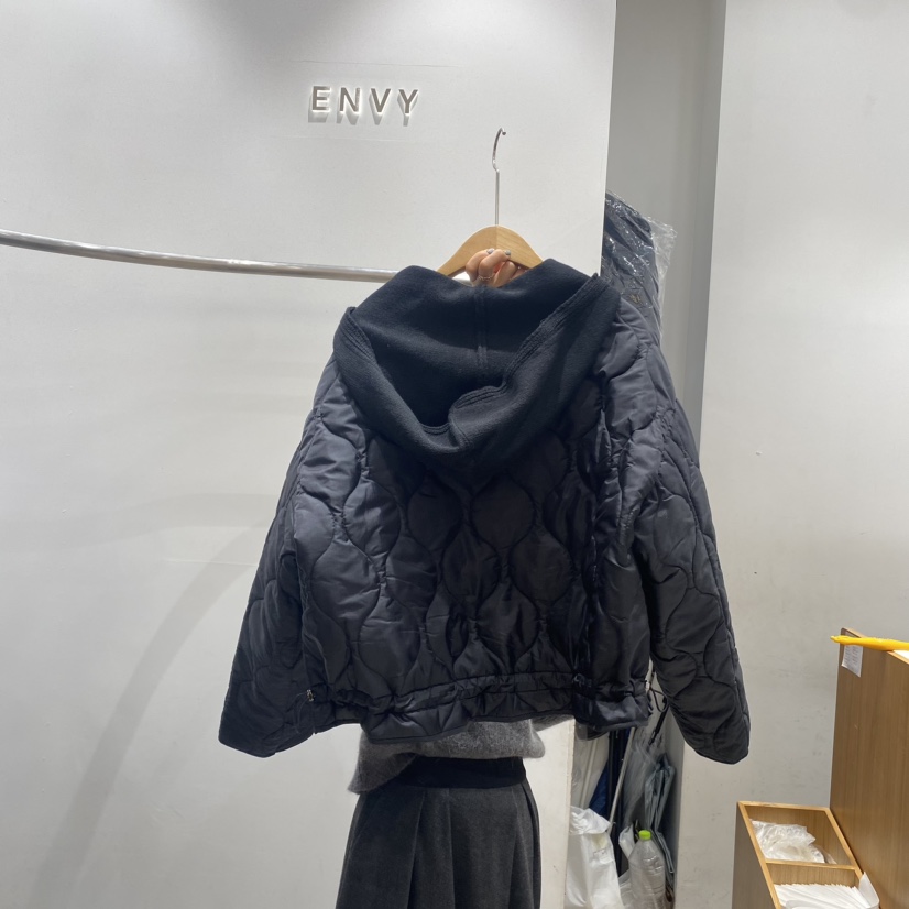 ENVY直郵韓國代購女裝新品人氣真品職業24秋冬短款棉服雙面ENVY短款棉服