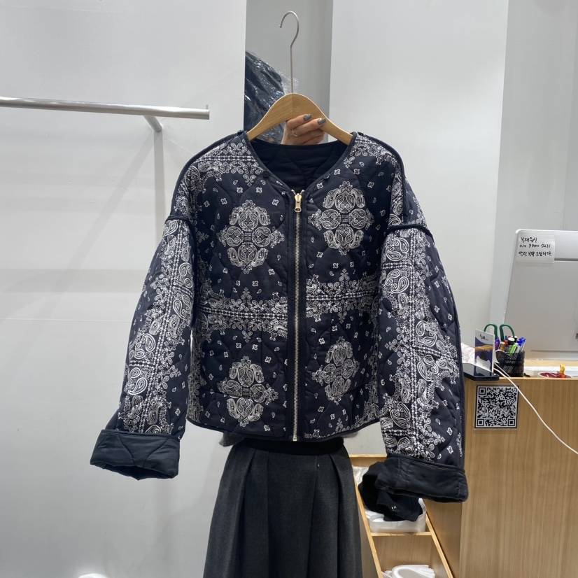 ENVY直郵韓國代購女裝新品人氣真品職業24秋冬短款棉服雙面ENVY短款棉服圖色1