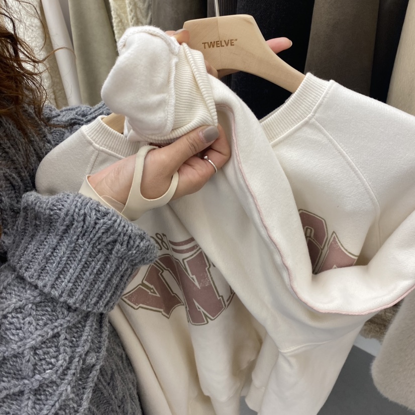 TWELVE韓國直郵東大門代購女裝新品職業休閑24秋冬衛衣加絨TWELVE衛衣
