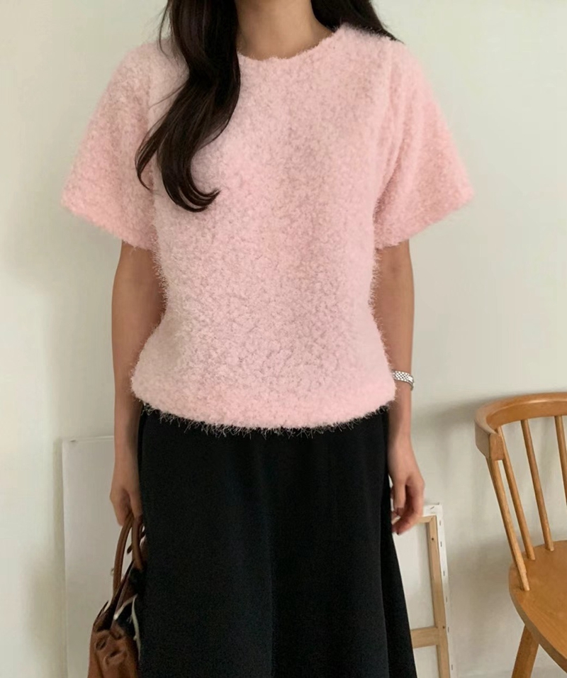LUCKY ROOM韓國直郵東大門實拍女裝新品推薦職業T恤雪花短袖LUCKY ROOMT恤圖色2