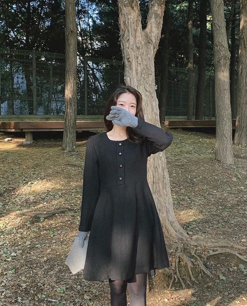 DADA韓國直郵女裝新款時尚人氣熱賣24秋冬休閑真品連衣裙DADA連衣裙