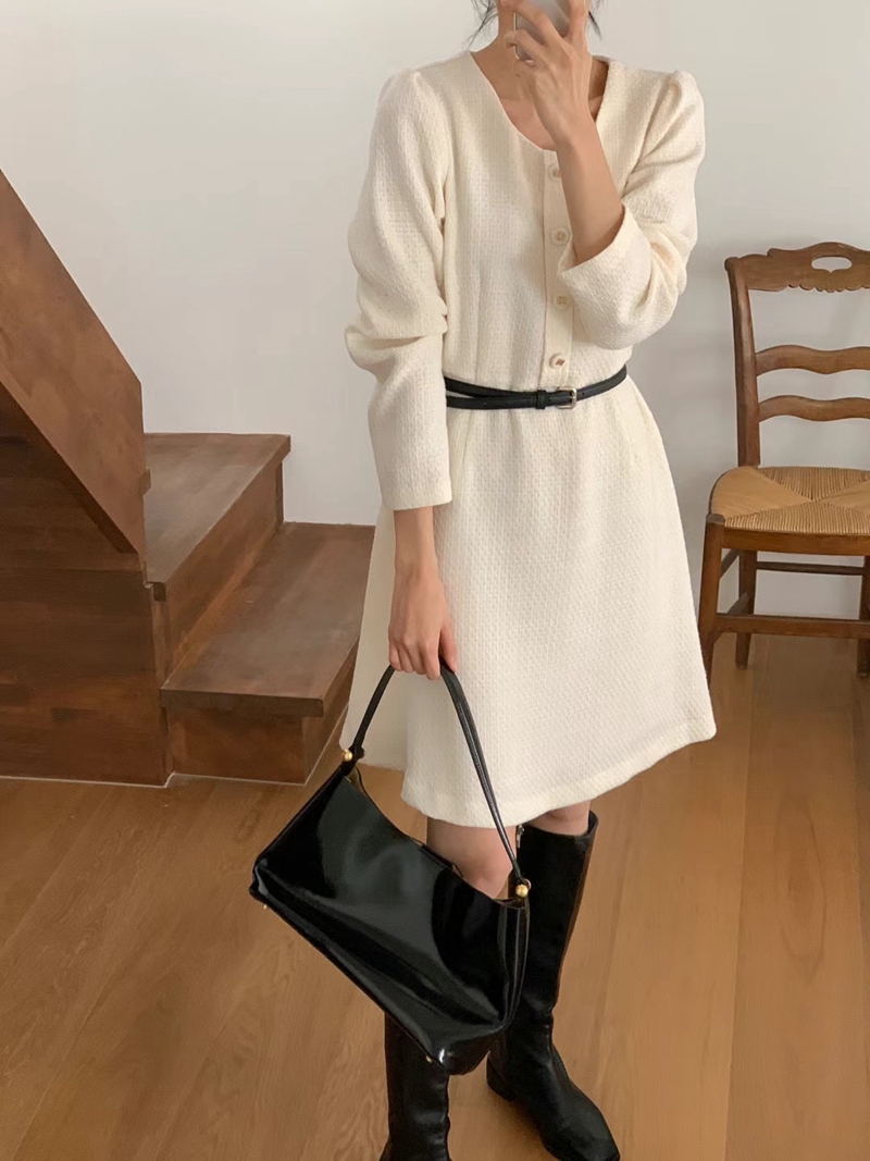 DADA韓國直郵女裝新款時尚人氣熱賣24秋冬休閑真品連衣裙DADA連衣裙圖色2