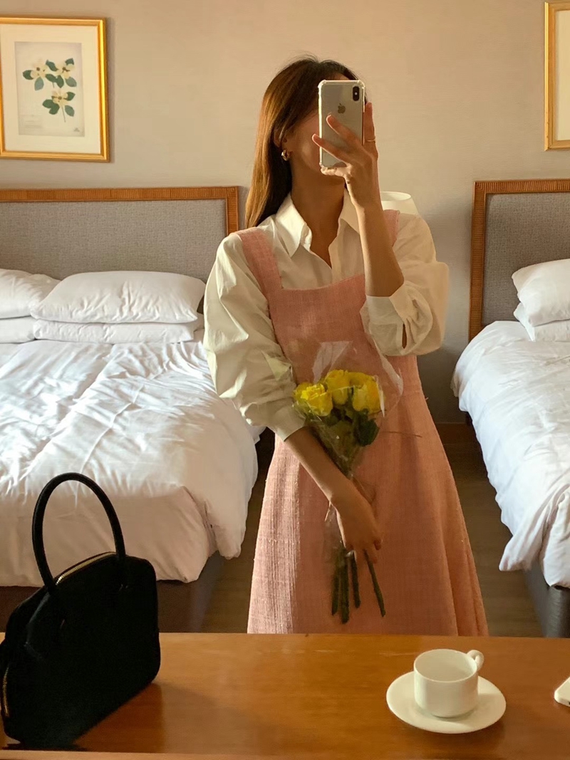 DADA韓國直郵女裝新款熱賣24秋冬推薦真品時尚職業連衣裙DADA連衣裙