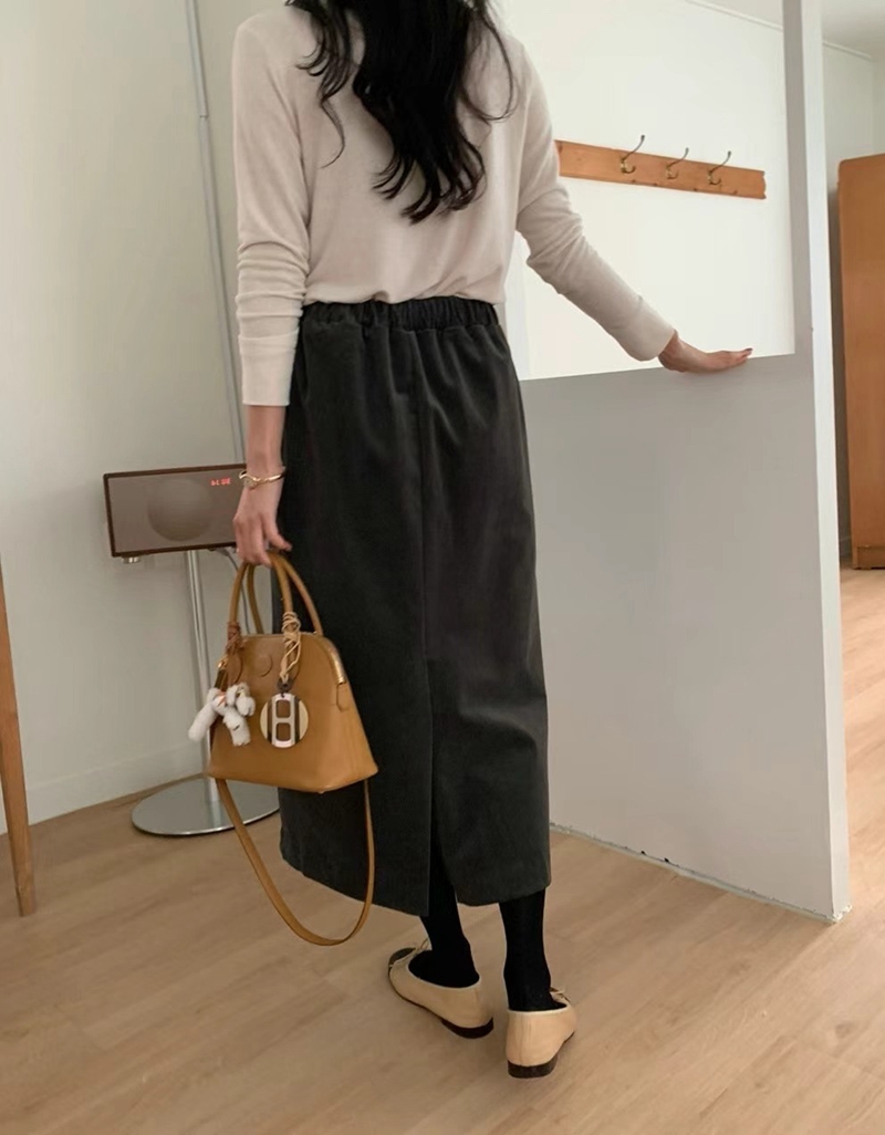LUCKY ROOM韓國直郵女裝新品休閑職業推薦人氣真品長裙口袋LUCKY ROOM長裙