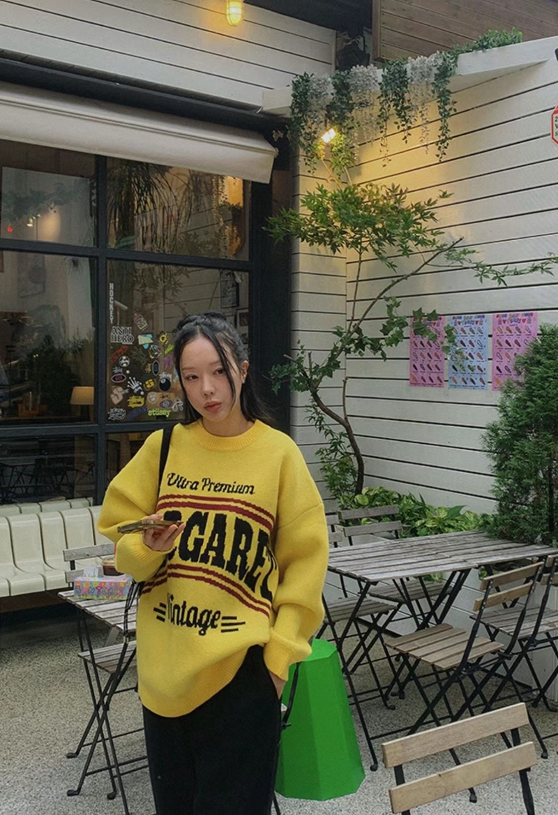 LASSONG韓國直郵東大門實拍女裝新品熱賣真品24秋冬針織衫LASSONG針織衫