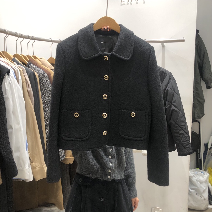 ENVY韓國直郵東大門代購女裝新品熱賣人氣24秋冬短款大衣羊毛ENVY短款大衣圖色2