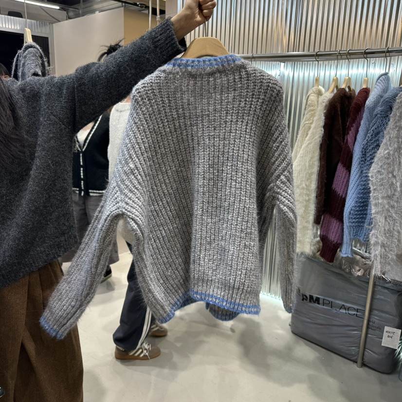 ALEGRE韓國直郵東大門代購女裝新款推薦24秋冬真品時尚毛衣ALEGRE毛衣