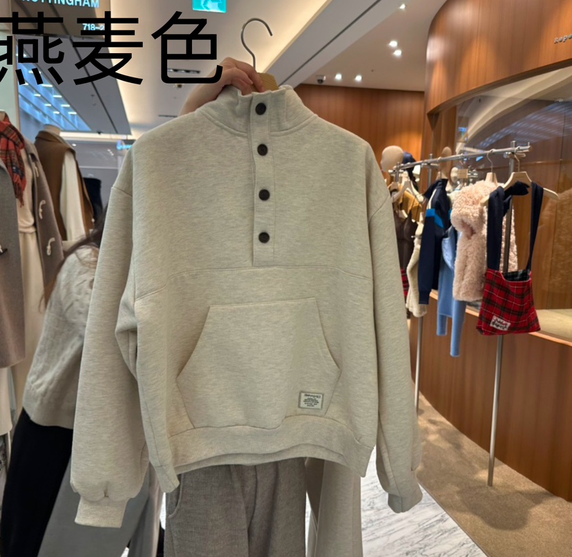 NOTTINGHAM韓國直郵東大門實拍女裝新款熱賣時尚休閑衛衣加絨NOTTINGHAM衛衣圖色2