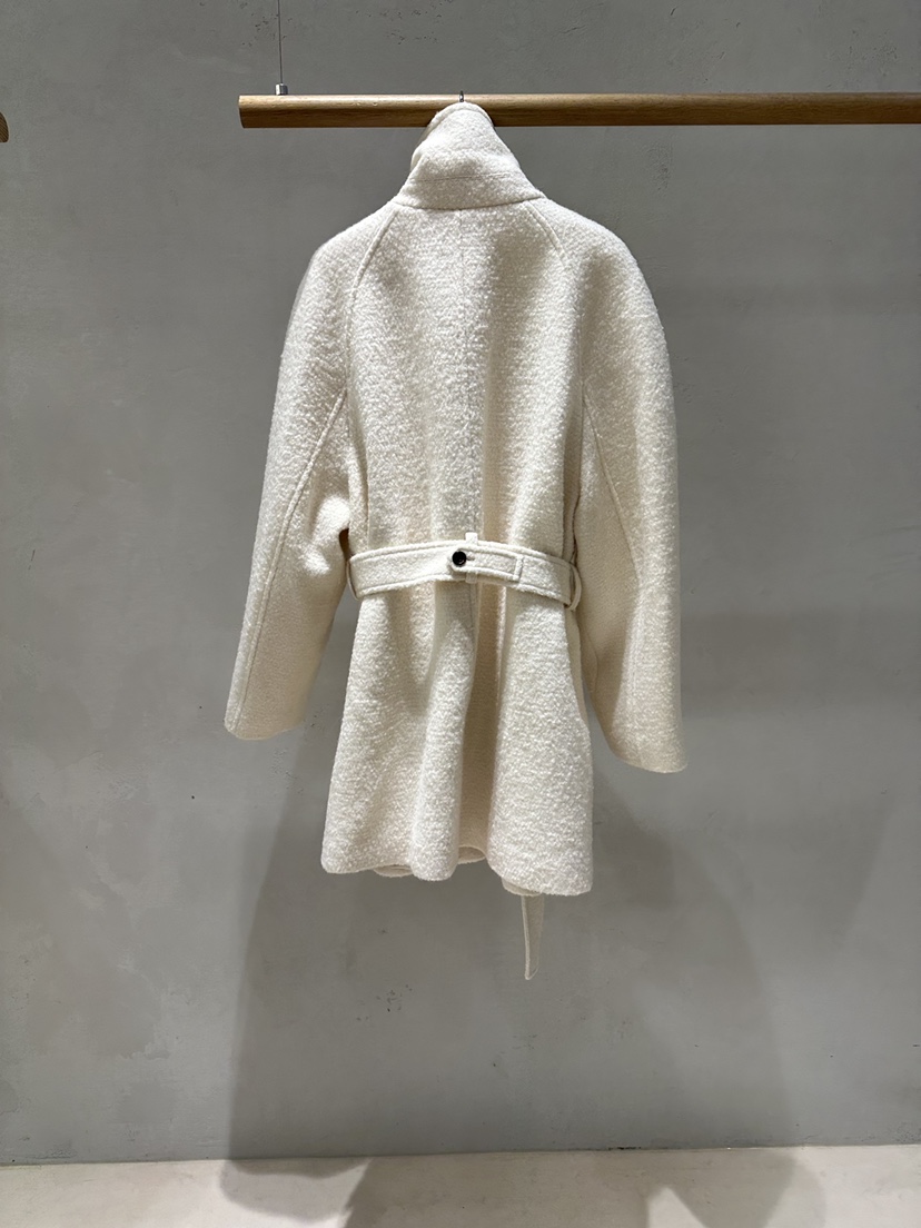 BAIE OUD/OFCEDRE韓國直郵東大門實拍女裝新品真品中長款大衣羊駝毛含腰帶BAIE OUD/OFCEDRE中長款大衣