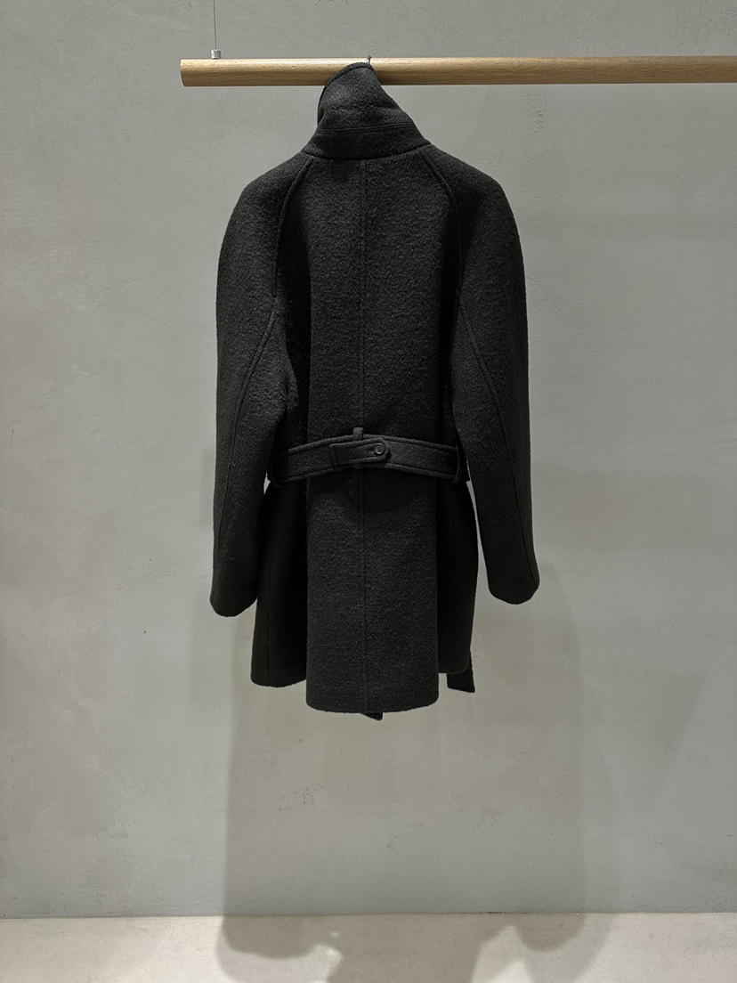 BAIE OUD/OFCEDRE韓國直郵東大門實拍女裝新品真品中長款大衣羊駝毛含腰帶BAIE OUD/OFCEDRE中長款大衣